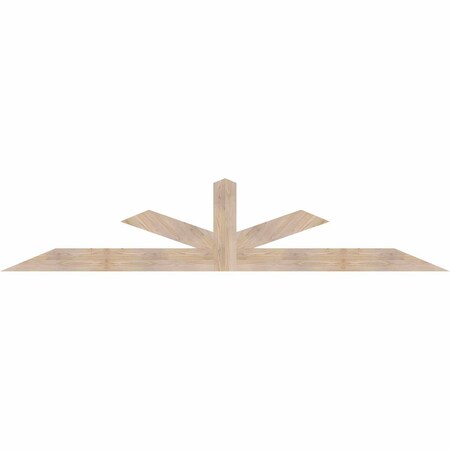 Ekena Millwork Saratoga Smooth Timber Gable Bracket, Douglas Fir, 108"W x 22"H x 1 1/2"D x 5 1/2"F, 5/12 Pitch GBW108X22X0206SAR00SDF
